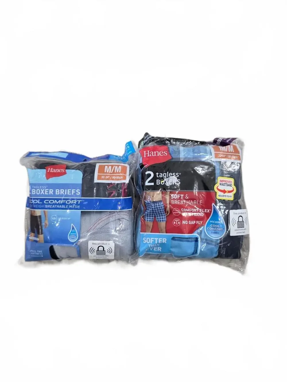 Hanes Men's Tagless Boxer Briefs 4-Pack Size M Cool Comfort & Soft Breathable